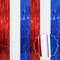3 Pack White Blue Red Foil Fringe Curtains Backdrop, 3.28 x 6.6 Ft Metallic Streamers Tinsel Curtains Background for Photo Booth, Birthday, Halloween, Christmas, New Year Party Decorations